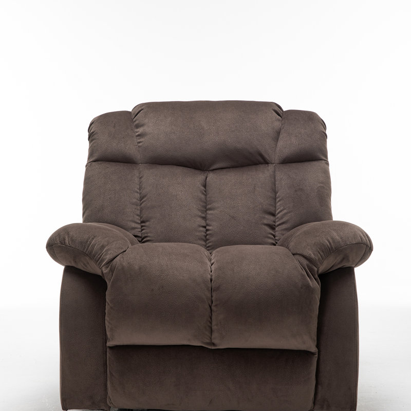 Fauteuil inclinable en tissu, Brun foncé