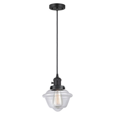 Franklin Restoration - Grourke - 1 Light Cord Hung Mini Pendant - On-Off Turn Switch - LED Bulb