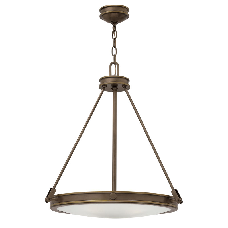 Collier 4-Light Bowl Pendant, Bronze clair huilé