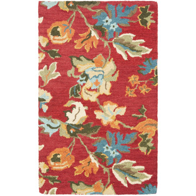 Emrick Blossom Hand Hooked Wool Floral Rug