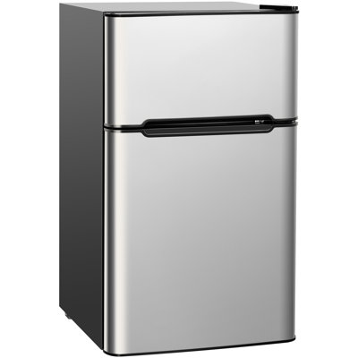 FORCLOVER 3.2 Cubic Feet Freestanding Mini Fridge with Freezer