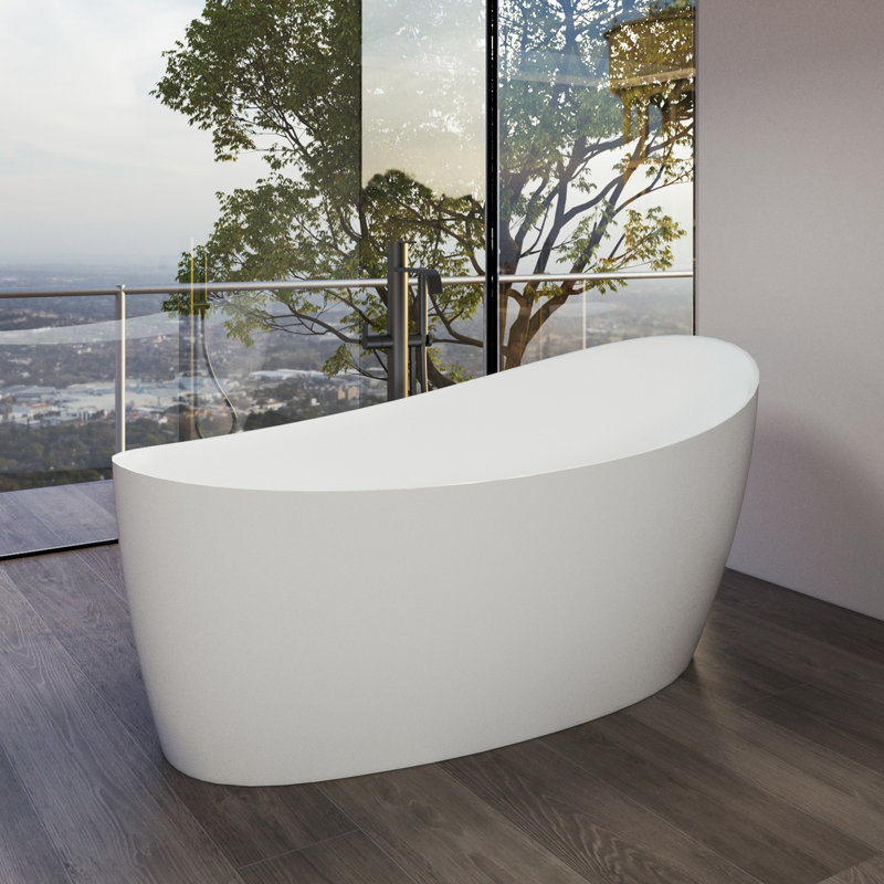 Baignoire de trempage profonde à surface solide 65 po Forma