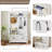 Hall Tree with Shoe Bench, Shelves &amp; Hooks - Classic Coastal, Solid Wood Feet, White | MDF | Coat Racks-1540757505