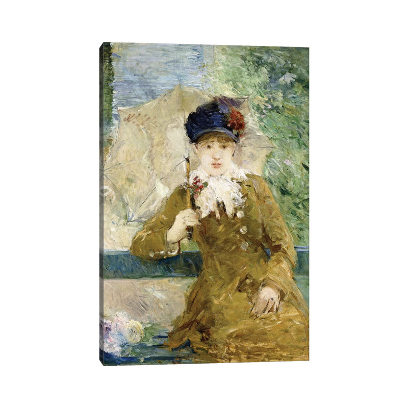 Woman With An Umbrella, 1881 by Berthe Morisot - Wrapped Canvas Painting, 20.32 cm H x 30.48 cm W