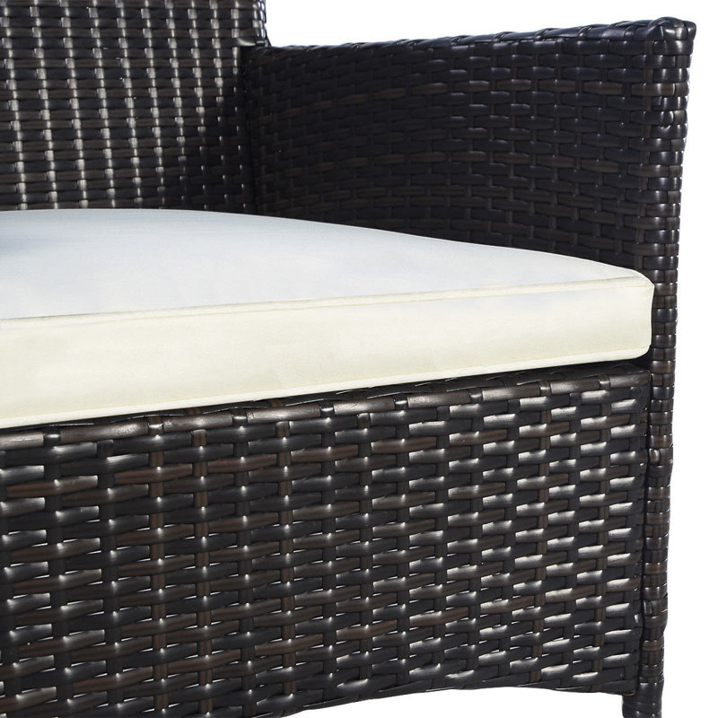 Chaise de patio avec coussin Duchesne