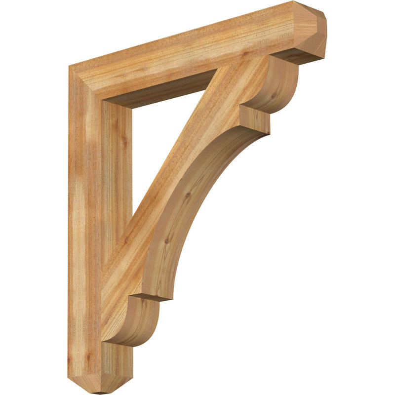 H 6 po x l 40 po x Support en bois / corbeau, Cèdre rouge, H 44 po x l 6 po x P 40 po