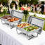 Heavy Duty Double Compartment Stainless Steel Chafing Dish Set – 2-Pack Stackable, Insulated Rectangular Buffet Food Warmers for Catering, Events, Parties, Weddings – Professional Use – 2pcs