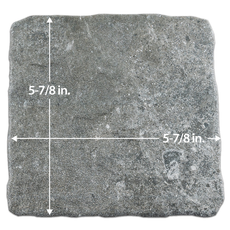 Country 5.88" x 5.88" Porcelain Stone Look Wall & Floor Tile, Gray