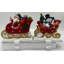 Porte-chaussettes de Noël père Noël et bonhomme de neige en traîneau - 4,25 po - ensemble de 2
