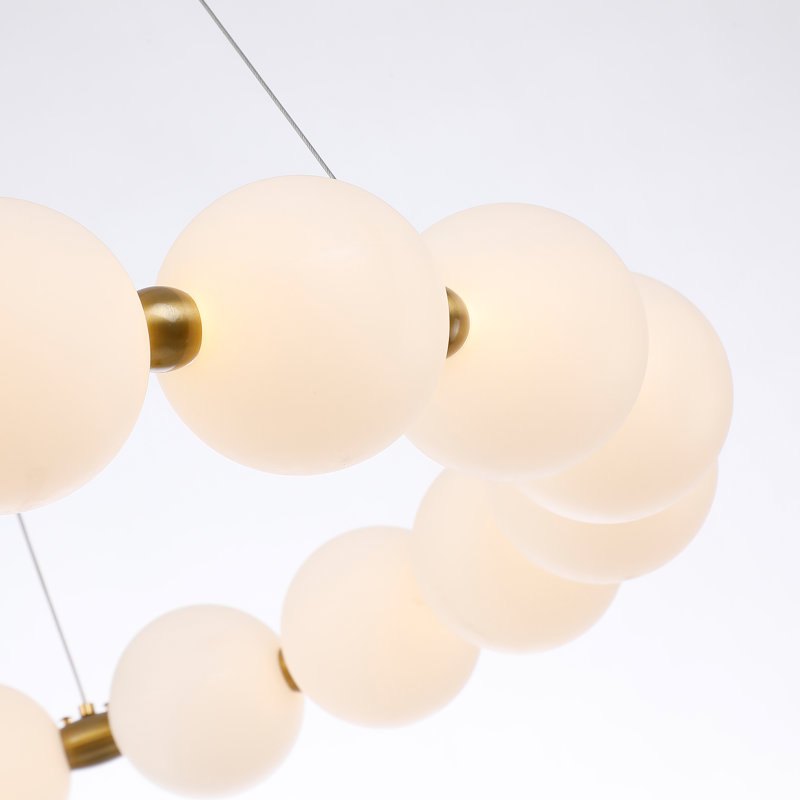 Harmehar 29" Wide Glass Circular Ring Orbit LED Integrated Chandelier