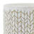 8" CHEVRON PLANTER W/ WOOD STAND, BEIGE