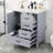 Bathroom Vanity With Sink, Bathroom Cabinet With Door & Drawers, Solid Wood Legs & Mdf Board, Adiustable Foot Pads, Grey