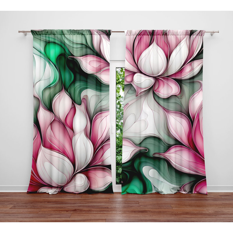 Gurmale Semi Sheer Curtain Pair, 56" W x 78" L