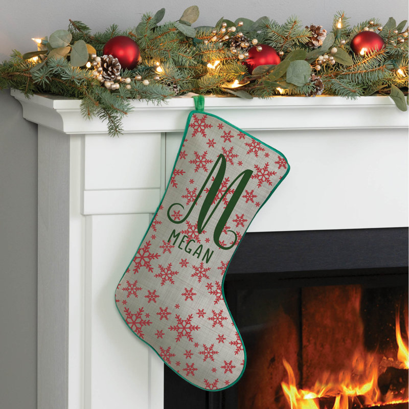 Bas de Noël rétro à garniture verte, Oui