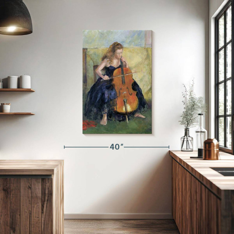 Abarca The Cello Player 1995, 39" H x 26" W
