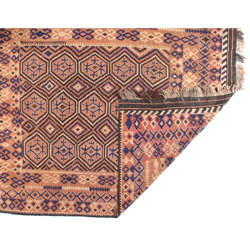 Afghan Wool Southwestern Area Rug in Brown