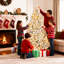 Arbre de Noël artificiel enneigé 6 pi avec branches en PVC 1405 et base en métal-232864947