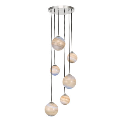 Coraleen 6 - Light Polished Chrome Pendant