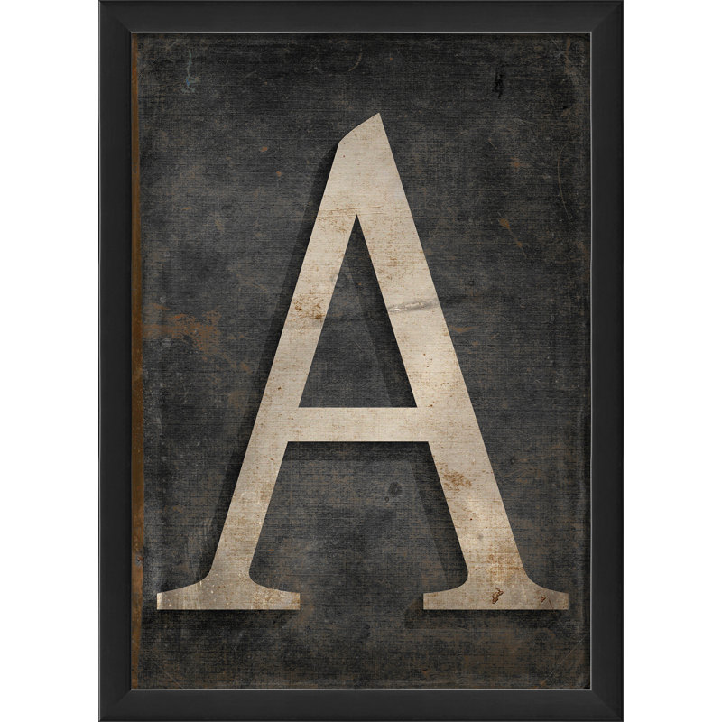 « letter a », art textuel encadré
