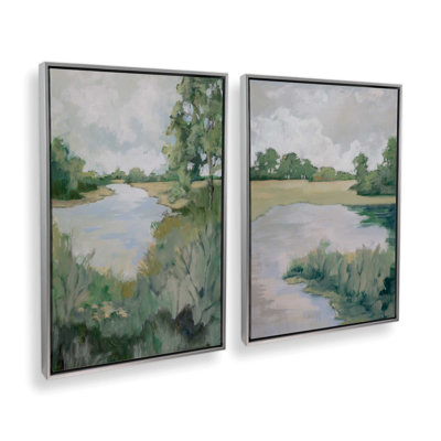 Peaceful Riverside View Set of 2 Prints