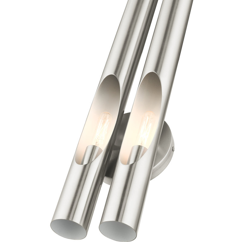 Clearlake Armed Sconce, Brushed Nickel