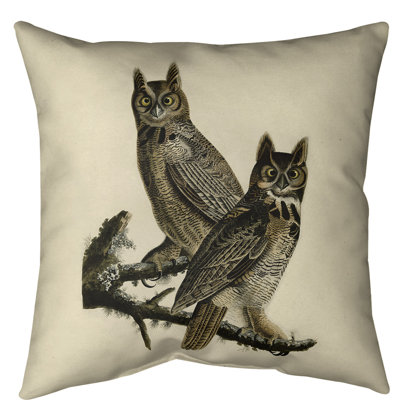 Coussin de sol chouette à cornes-standard