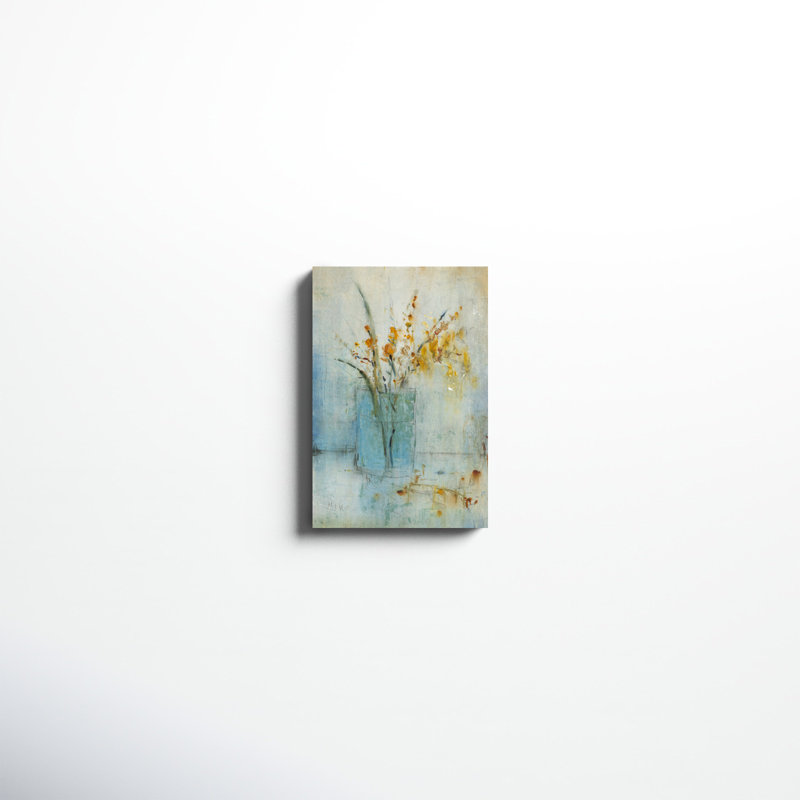 «Blue récipient II», peinture sur toile, H 18 po x l 12 po