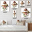 Horloge murale composition d'automne avec champignons Amanita Muscaria-1844840024