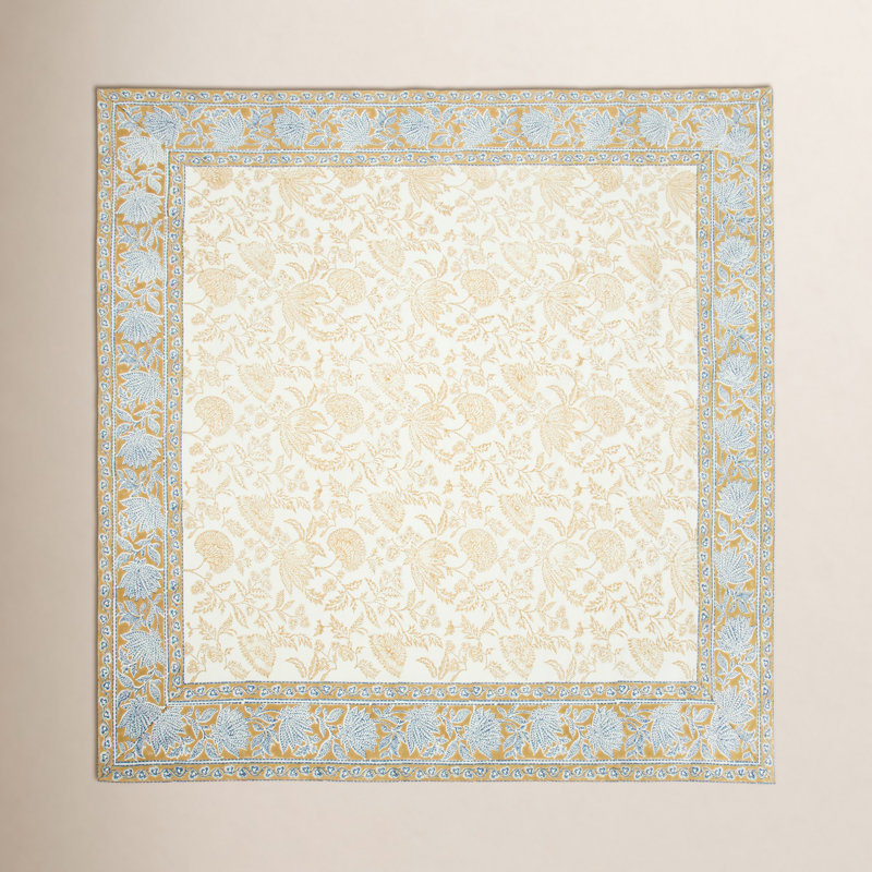 Nappe Quinlan - Bleu / Brun - 59 po x 59 po, 59 po carré