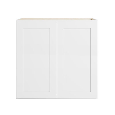 Armoire murale Modern Shaker, cadre en bouleau massif, boîte en contreplaqué de placage de bouleau, finition à base d'eau matte douce, tablette réglable, plusieurs largeurs (12 po à 39 po)