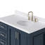 Ensemble de meuble-lavabo simple 42,25 po avec plateau en quartz Abshire-94668817-138338360-138338361