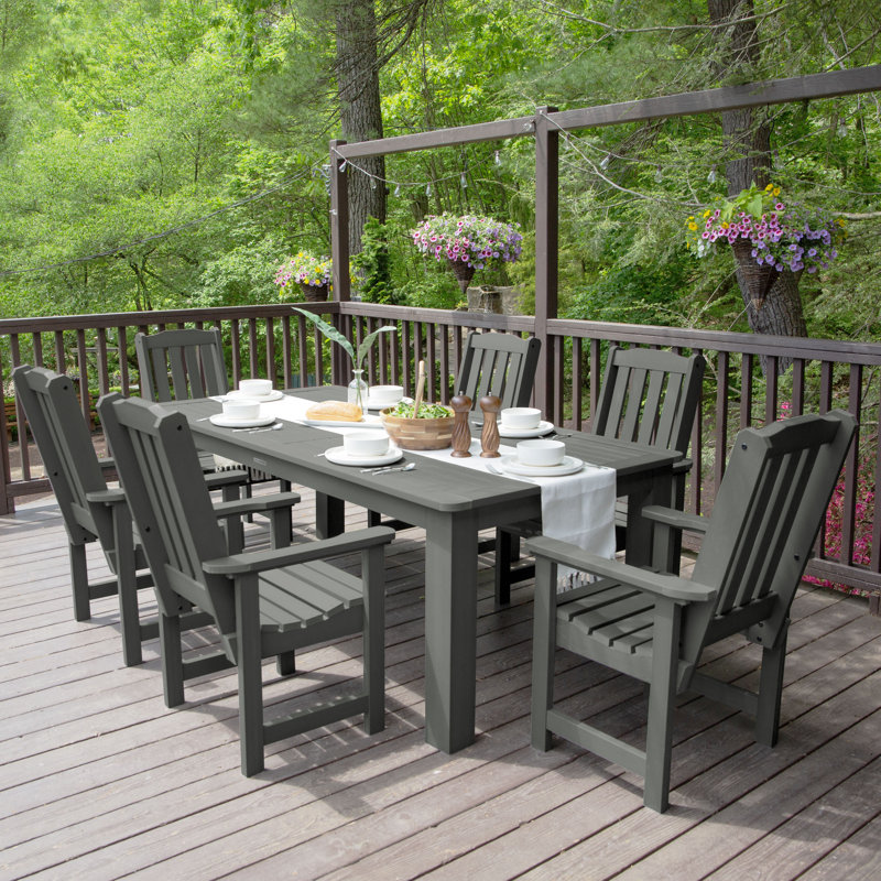Ensemble repas pour 6 personnes Kile, Teck côtier, L 84 po x l 42 po x H 30 po