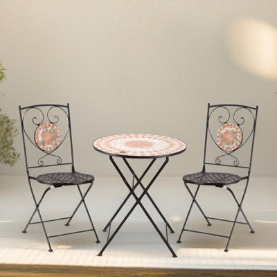 2 - Person 61cm Long Bistro Set With Mosaic Table