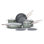 Calphalon Ceramic Nonstick 12-Piece Cookware Set, Silver Ash