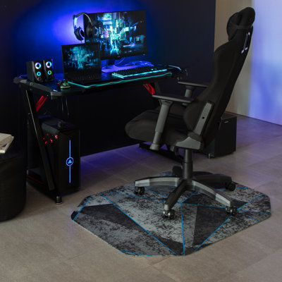 Tapis de chaise de jeu antidérapant Cracked Ice