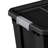 Sterilite Rugged Industrial Stackable Storage Tote w/ Lid, Black