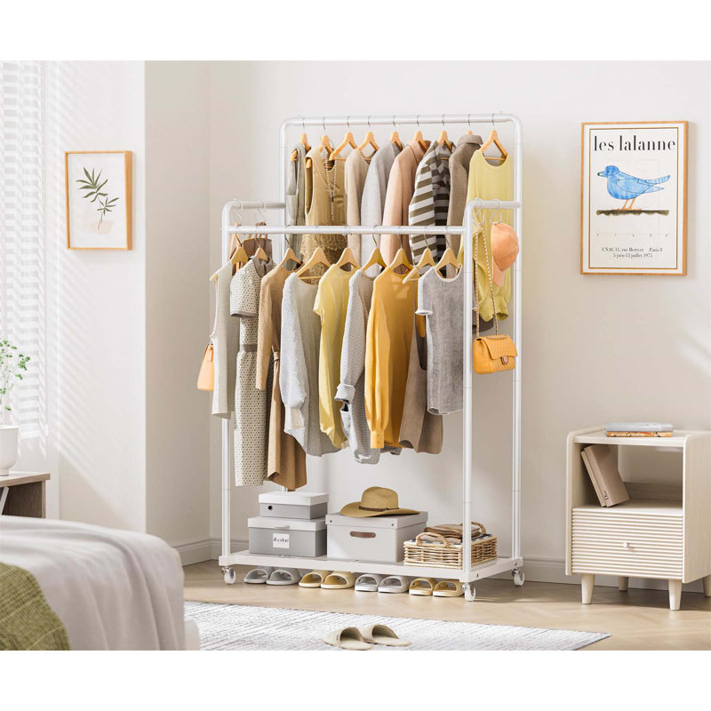 Bonville 72cm Rolling Clothing Rack, White