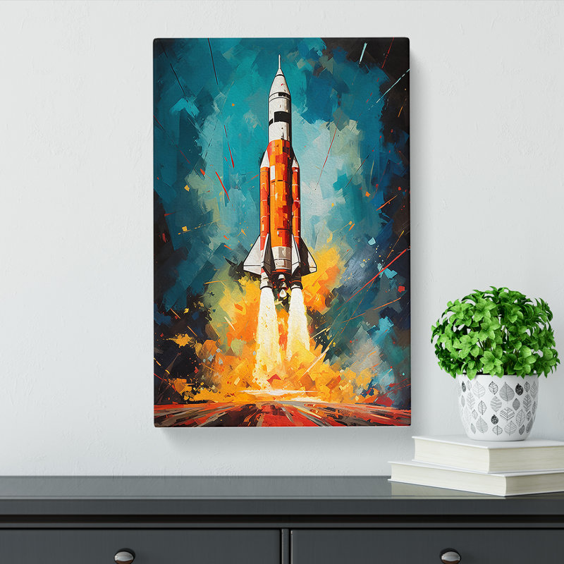 Rocket Action - Wrapped Canvas, 76cm H x 50cm W x 3cm D