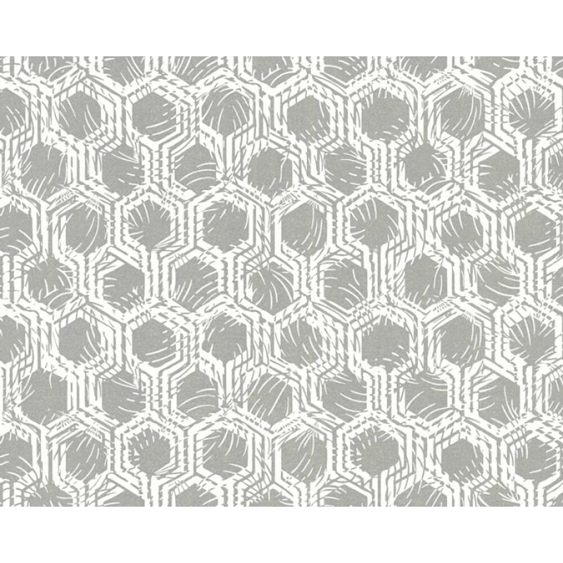 Papier peint texturé non tissé, Gris / ivoire