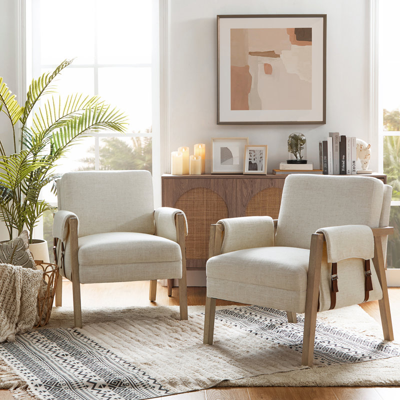 Fauteuil Asraa, Polyester ivoire