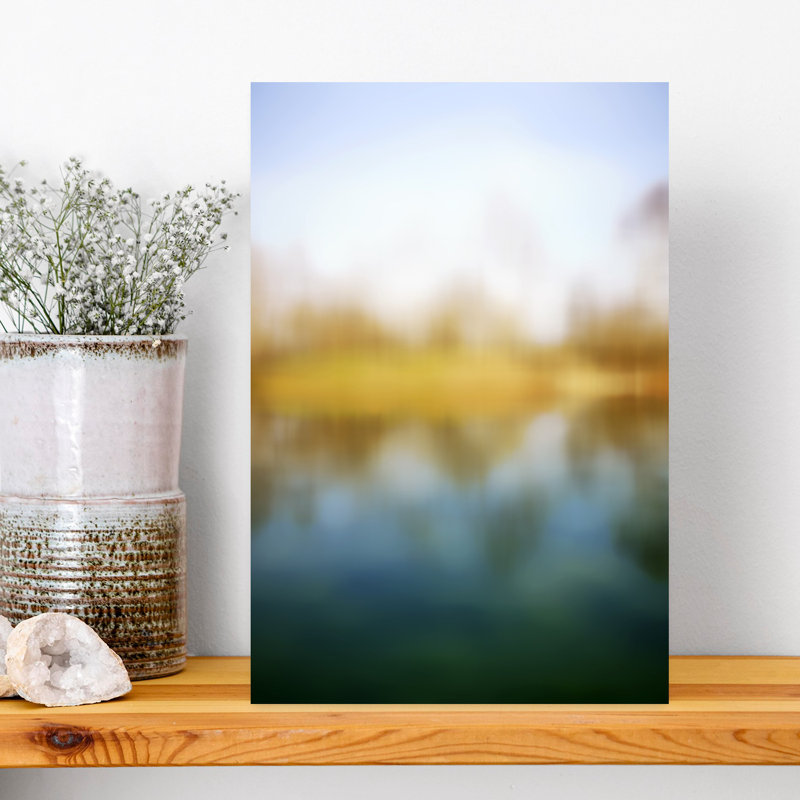 Art contemporain contemporain, paysage paisible, H 12 po x l 8 po