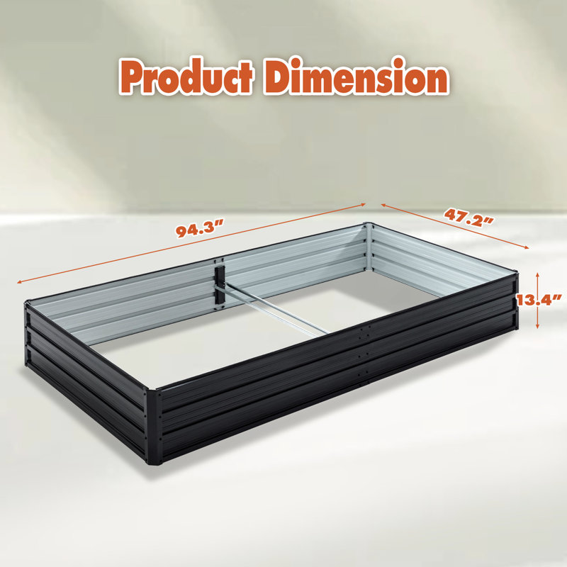 Galvanized Raised Garden Bed 841 Ft, Suitable For A Wide Range Of Vegetables, Fruits, And Herbs - Simple Assembly, Weather Proof Large Outdoor For Growing Flowers, Robust Long Lasting