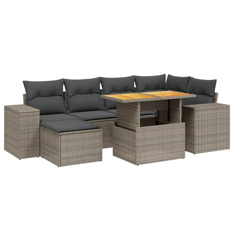 Vidaxl Garden Sofa Set Grey