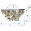  Lustre géométrique unique à 3 lumières avec accents de coquillage-1665319032