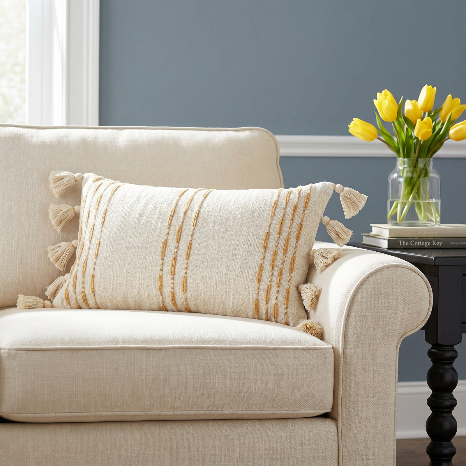 Favager Cotton Lumbar Throw Pillow