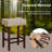 Upholstered Counter Stool with Solid Wood Frame-18427023