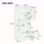 Armoire de rangement haute et large pour salle de bain, unité de rangement pour salle de bain, armoire autoportante avec 4 portes, tablettes réglables, blanc