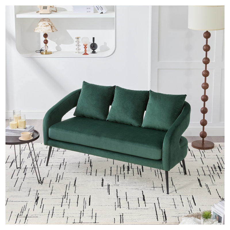 Causeuse en velours 53,7 po