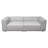 Daro 2Pc Modular Lounge Sofa, Textured Barley Gray Polyester
