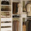 Système d'organisation modulaire pour garde-robe, organisateur de garde-robe autoportant blanc avec tringles, tiroirs et tablettes ouvertes